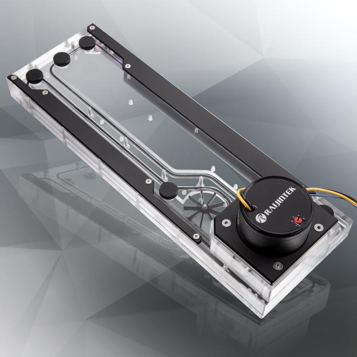 Actual product image Raijintek ACHERON 360 RBW Distro Plate - Acrylic, D-RGB