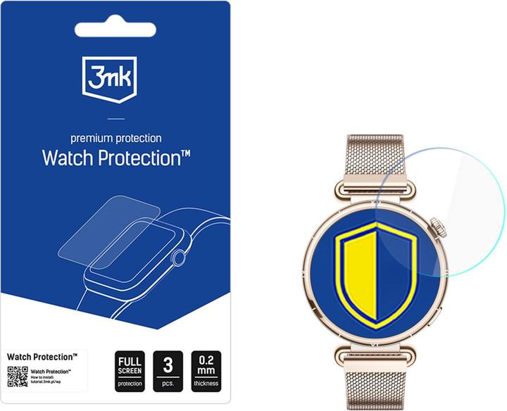 3MK Watch Protection FlexibleGlass Hybridglas für das Smartwatch-Display für Huawei Watch GT 6 41 mm