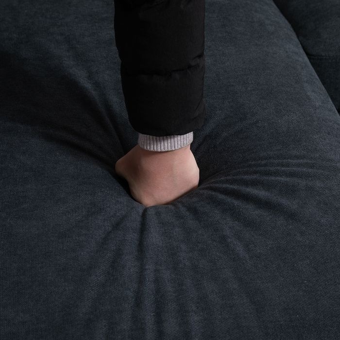 Image du produit Swisshandel24 Canapé d'angle en tissu Canapé d'angle avec chaise longue réversible en L Gris foncé 197 x 139 x 91 (Canapé d'angle)