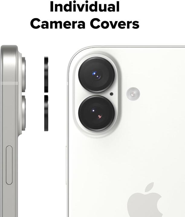 Produktbild Ringke - Camera Lens Frame Glass - iPhone 17 - Black (2 Stk., Apple iPhone 17)
