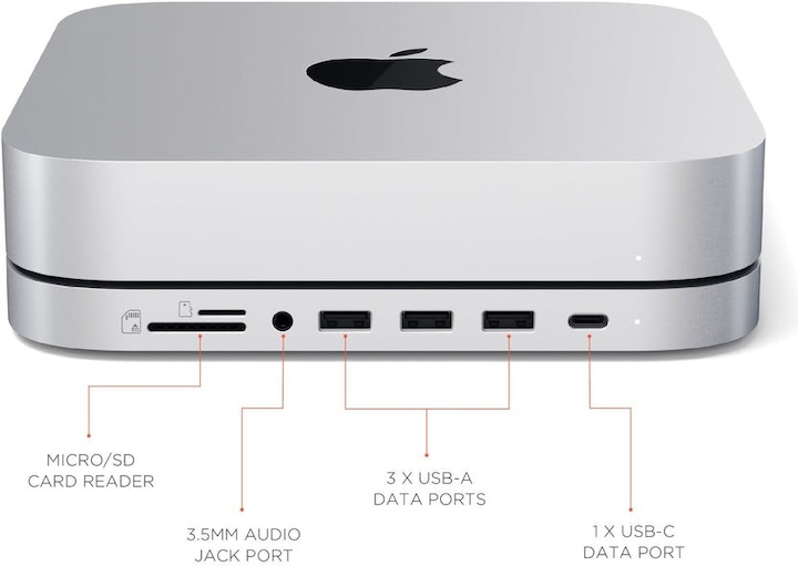 Productafbeelding Satechi USB-C standaard en hub voor Mac Mini (USB-C, 4 Havens)