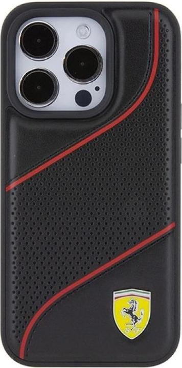 Produktbild Ferrari FEHCP15LPWAK iPhone 15 Pro 6.1" czarny/black hardcase Perforated Waves Metal Logo (Apple iPhone 15 Pro)