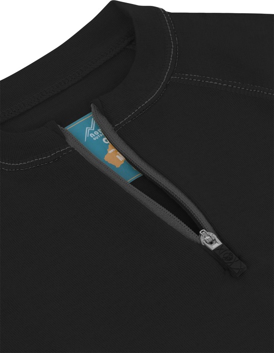 Actual product image Normani Kids merino long sleeve with 1/4 zip "Nyapari" - 9545 (158, 164)