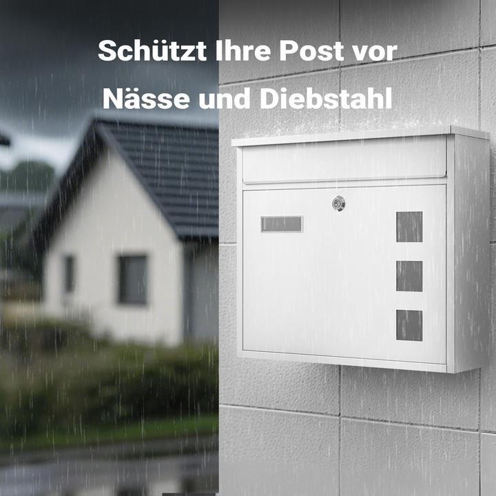 Actual product image Wiltec Design Mailbox V12 Letterbox Postbox Pillar Letter Mail Post Box