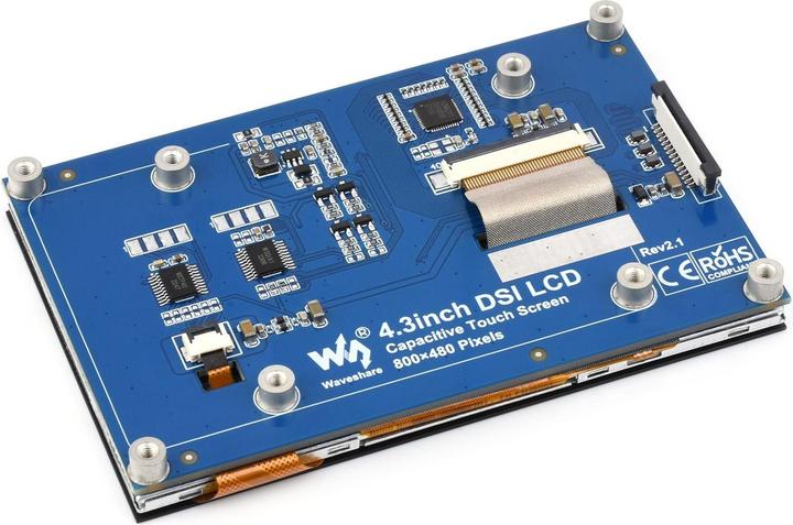 Produktbild WaveShare 4.3inch QLED Capacitive Touch Display für Raspberry Pi DSI Interface 800×480