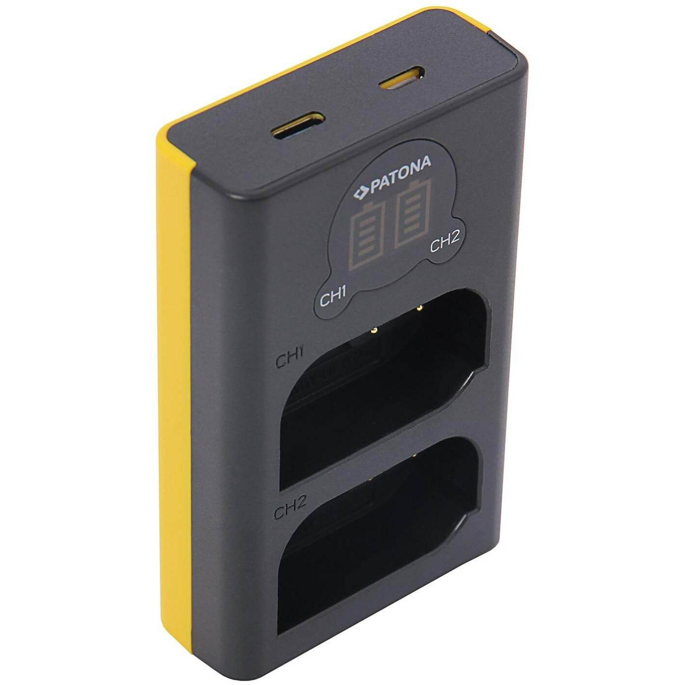 Patona DMW-BLK22 (Caricabatterie per fotocamere), Alimentatore fotocamera, Nero