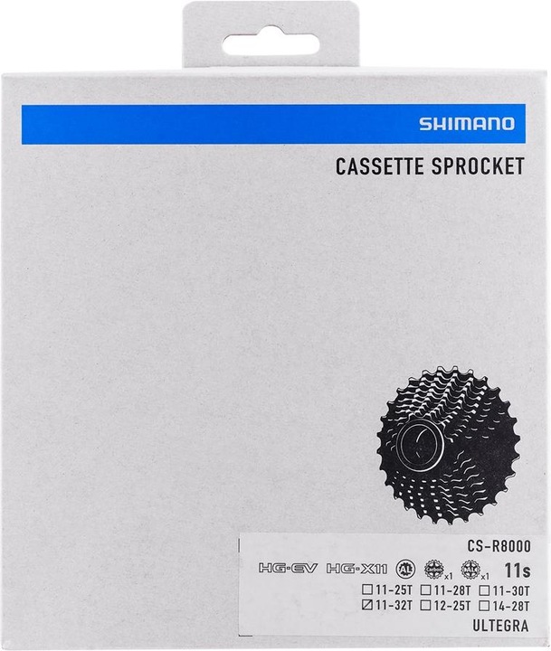 Actual product image Shimano Ultegra CS-RS8000/CS-HG800 (11-speed, 11-32)