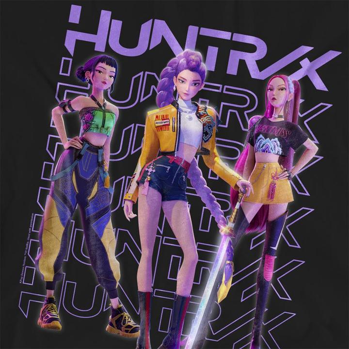 Immagine prodotto K-Pop Demon Hunters Maglietta Huntr/X Posa di Gruppo Donna (M)