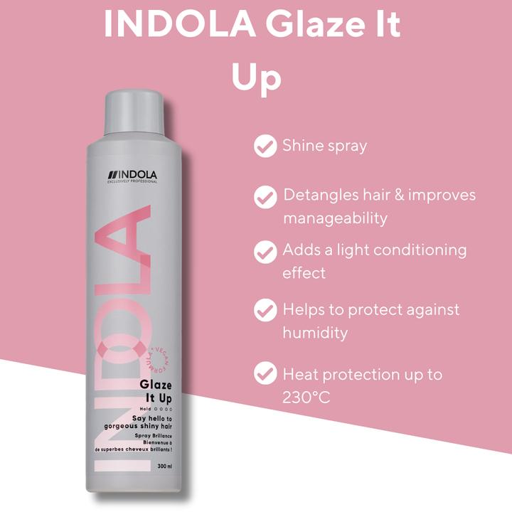 Actual product image Indola Care & Style Glaze It Up Shine Spray (300 ml)
