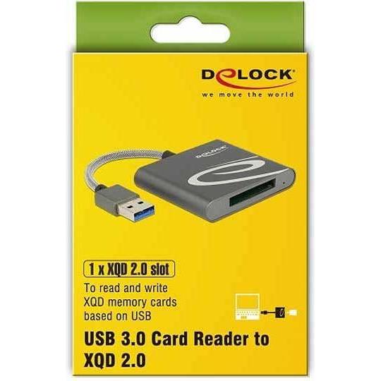 Thumbnail - Delock USB zu XQD 2.0 (USB 3.0), Speicherkartenlesegerät, Grau