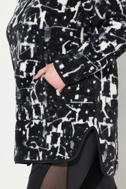 Actual product image Ulla Popken Abstract Print Fleece Hoodie (42, 44)
