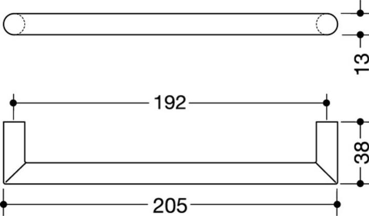 Immagine prodotto Hewi Maniglia per mobili 562.13.192 plastica 90 nero profondo 192 mm Ø 13 mm