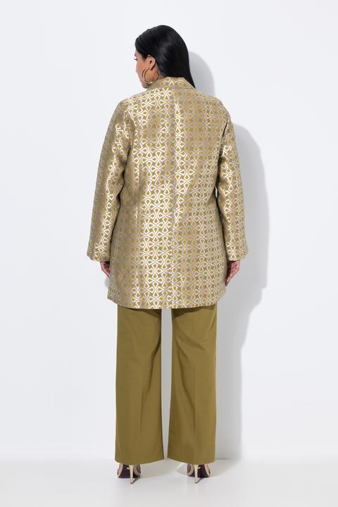 Immagine prodotto Ulla Popken Giacca dal taglio svasato con jacquard, revers e maniche a 3/4 (58)