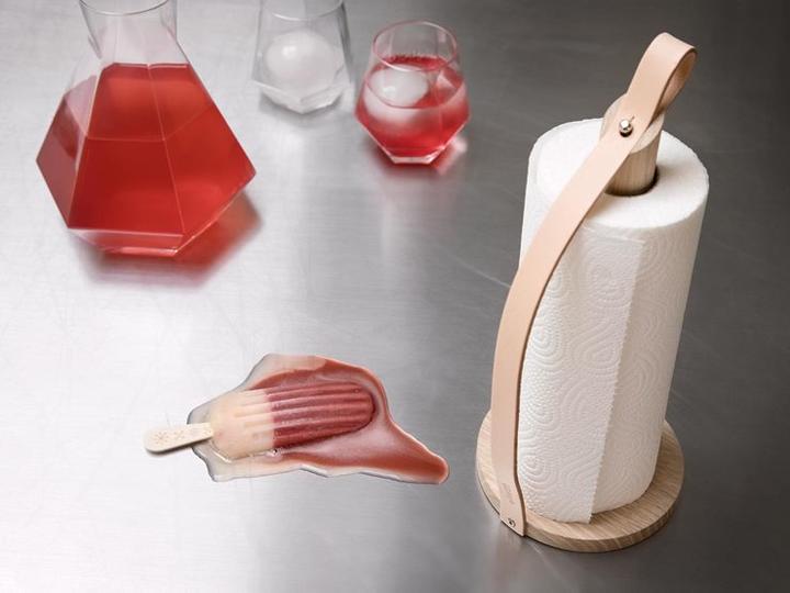 Immagine prodotto Piffany Copenhagen byWirth Hands On Table Portasciugamani in pelle, metallo, quercia marrone, legno