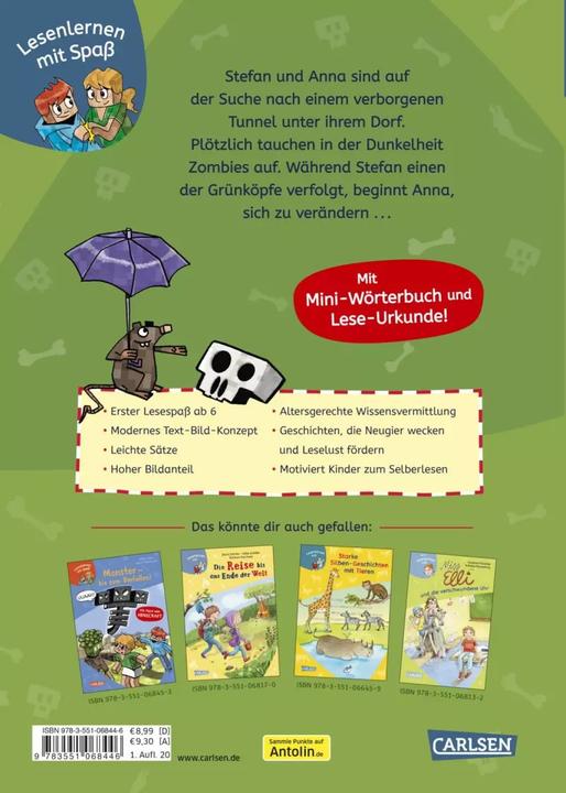 Produktbild Lesenlernen mit Spass - Minecraft Band 1: Zombies, bis der Arzt kommt (Deutsch, André Sedlaczek, Heiko Wolz, 2020)