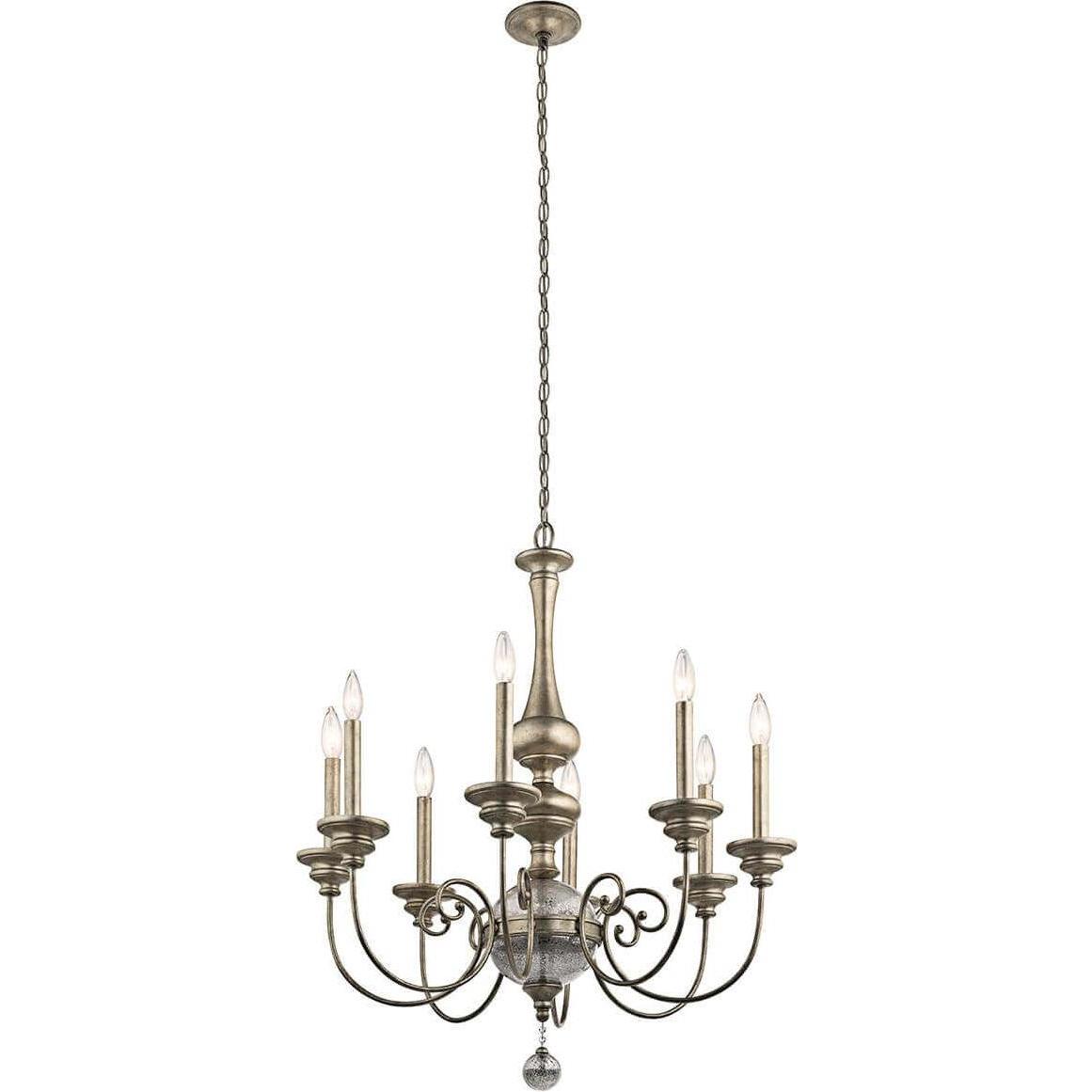 Elstead Lighting, Kronleuchter, Rosalie Kronleuchter E14 8-fach 97cm Sterling Gold (81.30 cm)
