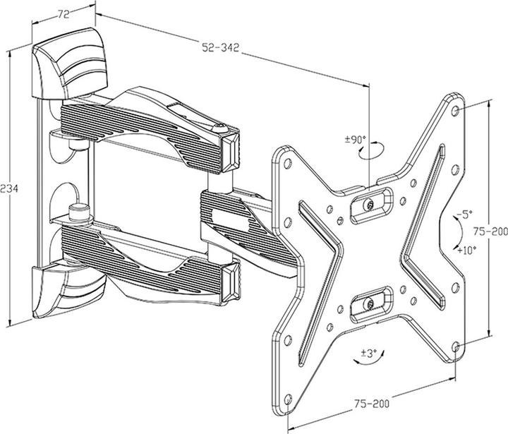 Productafbeelding Hagor BL Fullmotion 200 - III (Plafond, 32", 25 kg)