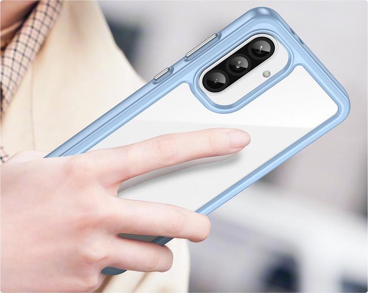 Immagine prodotto Hurtel Back panel cover Outer Space Case for Samsung Galaxy A56 Cover with Flexible Frame - Blue (Samsung Galaxy A56)