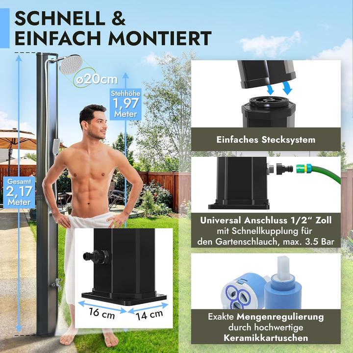 Actual product image Dirks-traumbad Solar shower 35L with tap