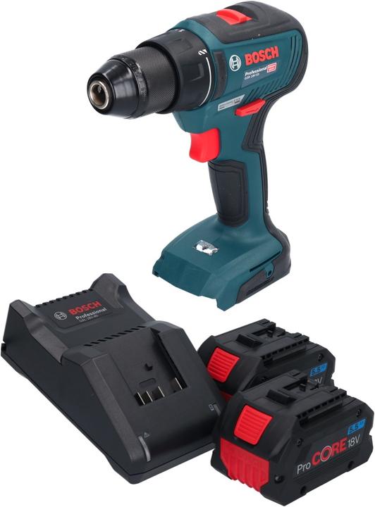 Produktbild Bosch Professional Bosch GSR 18V-55 Professional Akku Bohrschrauber 18 V 55 Nm Brushless + 2x ProCORE Akku 5,5 Ah + Lad