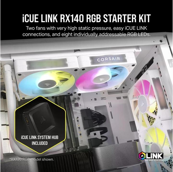 Image du produit Corsair iCUE LINK RX140 (140 mm, 2 x)