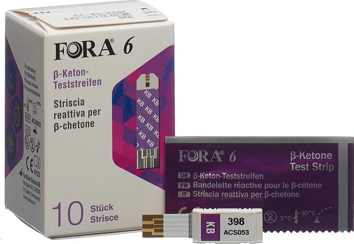 Produktbild Fora 6 β-Keton Teststreifen