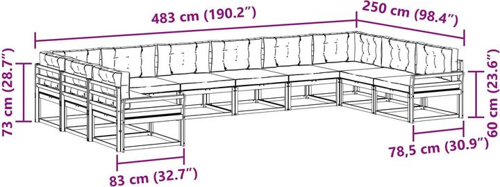 Produktbild vidaXL Outdoor-Sofa