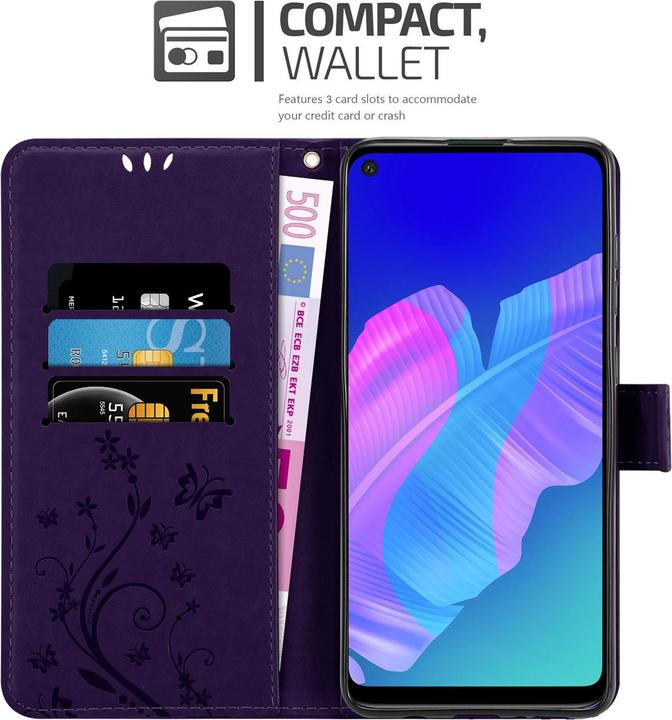 Actual product image Cadorabo Flower Book Cover (Huawei P40 Lite E)