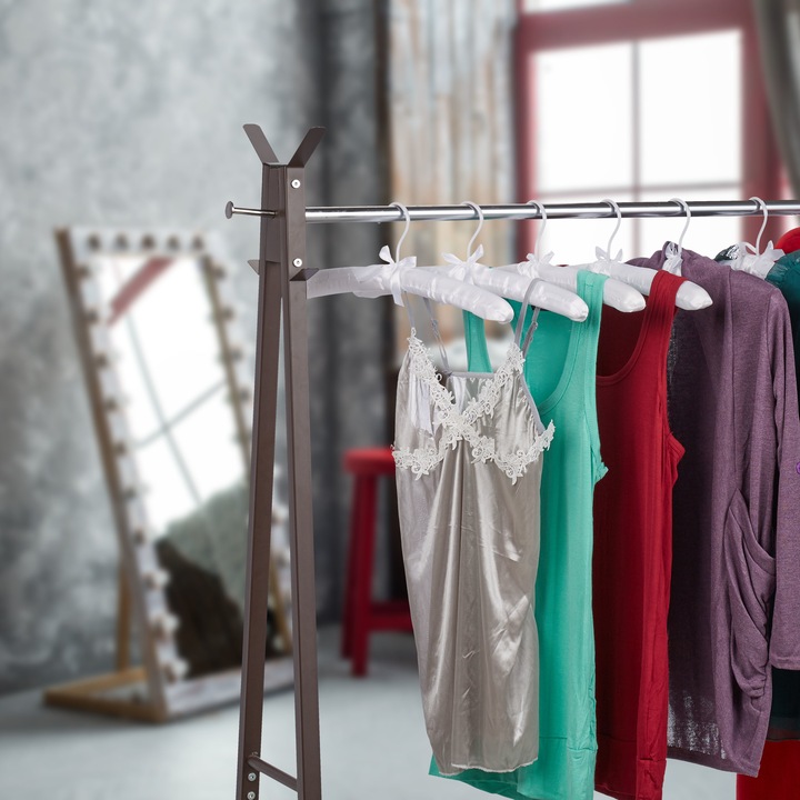 Actual product image Relaxdays Satin Clothes Hanger Set (5 x)