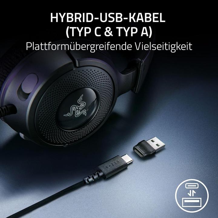 Immagine prodotto Razer Kraken V4 X - Kabelgebundenes Gaming-Headset powered by Chroma™ RGB (Cablato)
