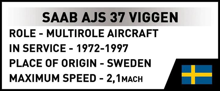 Actual product image Cobi Kampfjet SAAB AJS 37 Viggen - Klemmbausteine