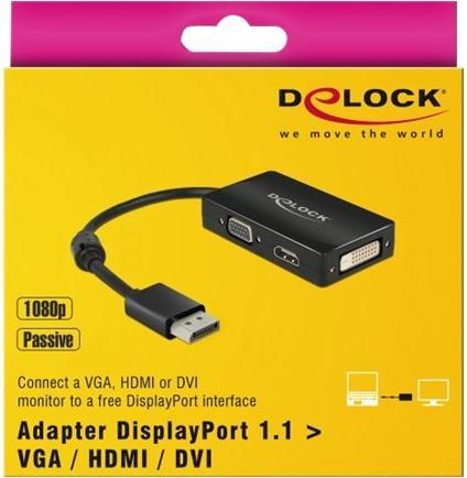 Image du produit Delock DP à (DVI, HDMI, VGA, 16 cm)