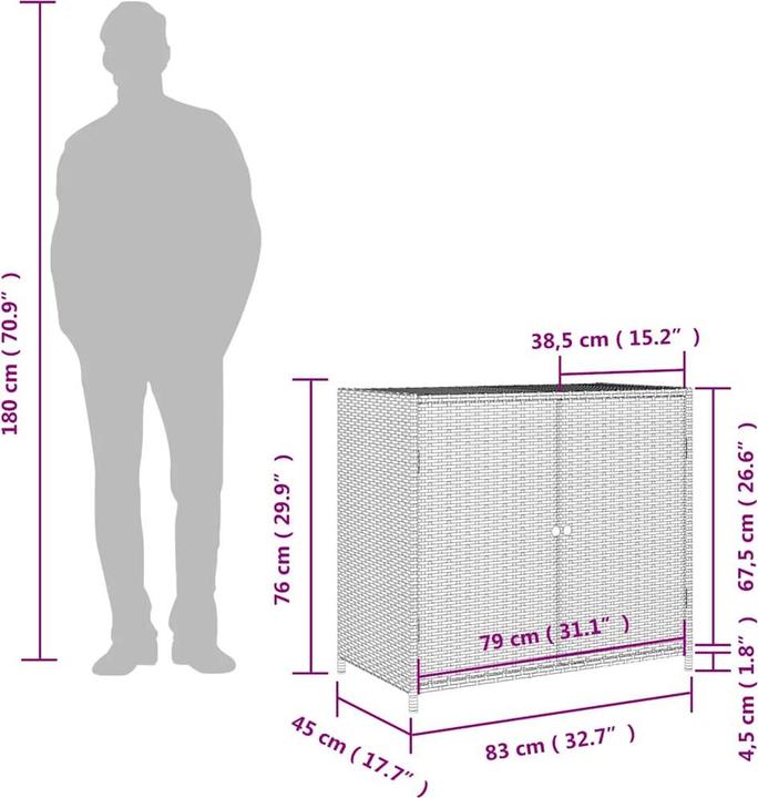 Actual product image vidaXL Gartenschrank