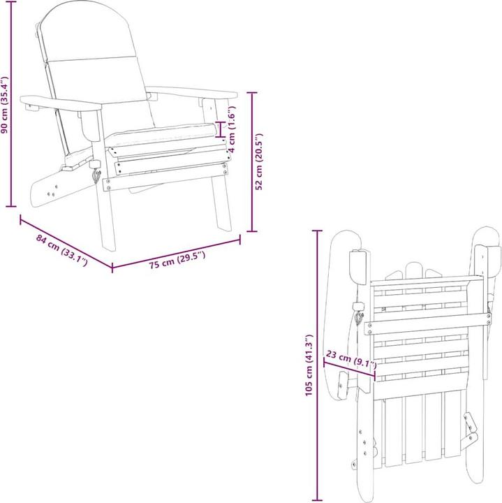Produktbild vidaXL Gartenstuhl