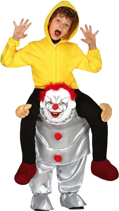 Actual product image Fiestas Guirca Horror clown piggyback costume for children (7, 8, 9)