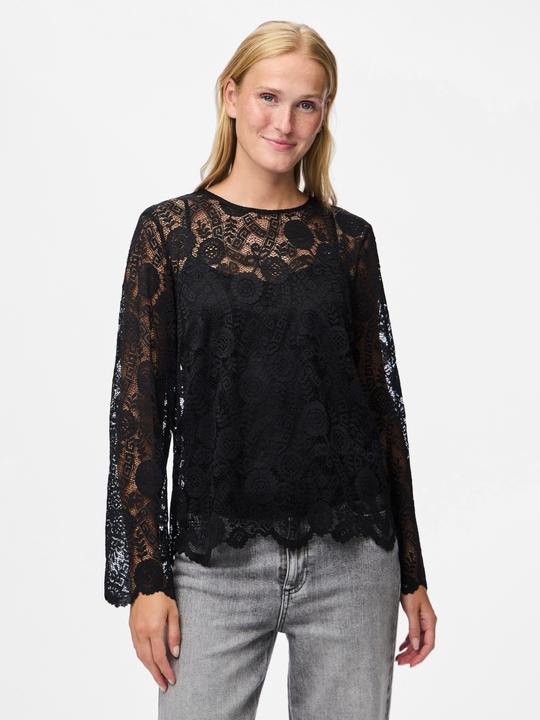 Produktbild Pieces Pcolline Ls Lace O-Neck Top Wvn Noos (S)