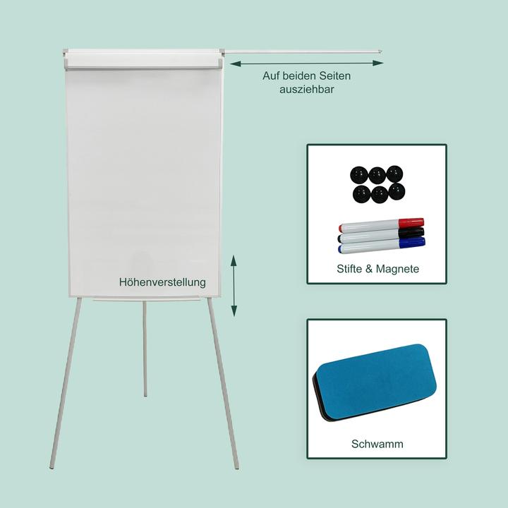Produktbild Relaxdays Flipchart Whiteboard (70 x 100 cm)