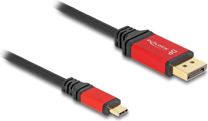 Produktbild Delock USB Type-C™ zu DisplayPort Kabel (DP Alt Mode) 8K 30 Hz mit HDR Funktion 3 m rot (3 m, USB Typ C)