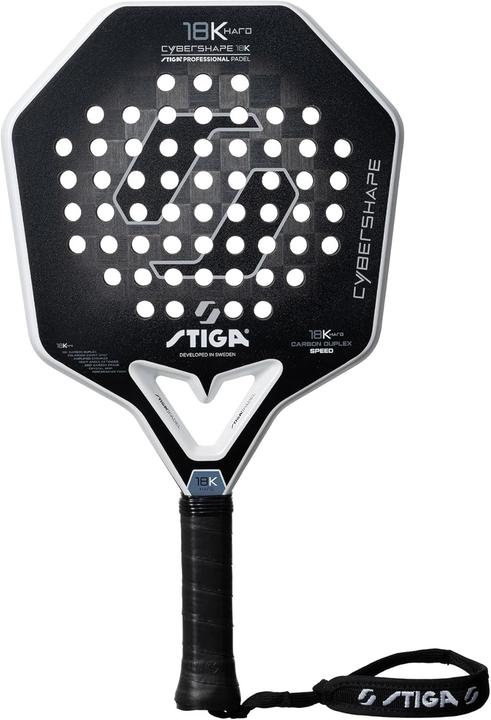 Image du produit Stiga Padelracket Cybershape 18K hard, medium gewicht, zwart