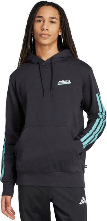 Produktbild Adidas Herren-Sweatshirt mit farbigem Schriftzug, schwarz (L)