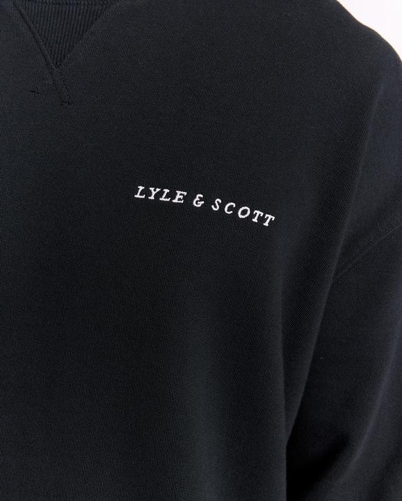 Produktbild Lyle and Scott Sweatshirt mit Pinsel-Schriftzug am Rundhalsausschnitt (XL)