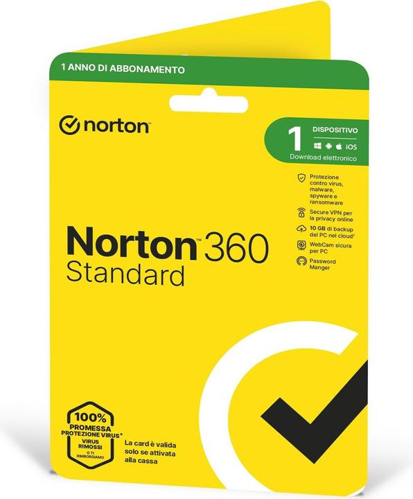 Norton 360 Sleeve standard, 1 dispositivo, 1 anno (1 Utente, 12 mesi)