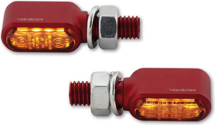 Produktbild Highsider LED Blinker LITTLE BRONX rot getöntes Glas