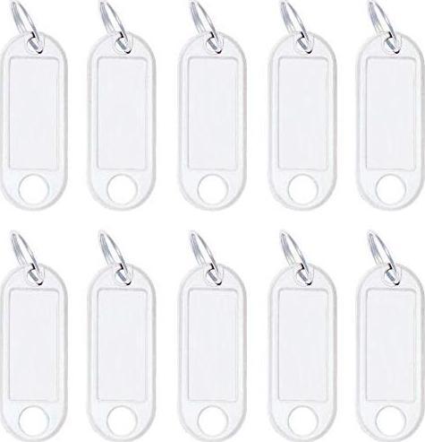 Actual product image Wedo Key ring 18 mm with ring, white, 100 pieces