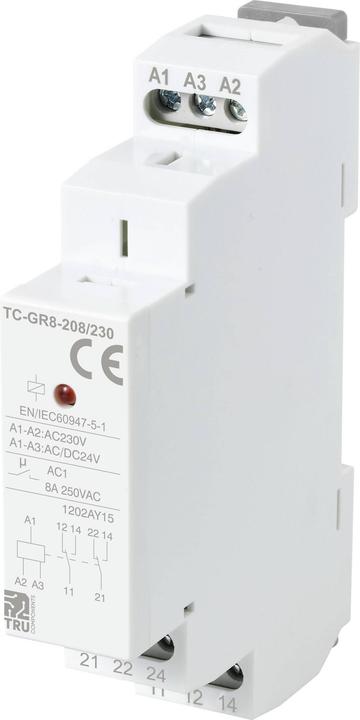 Tru Components TC-GR8-208/230 Hilfsschalter 2 Wechsler 24 V/AC, 24 V/DC, 230 V