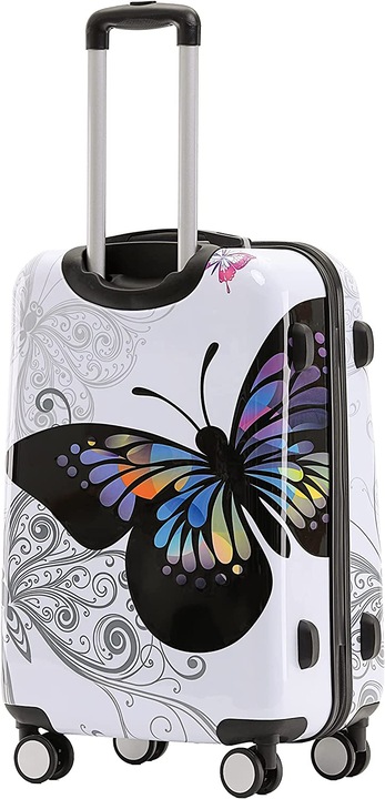 Image du produit Beibye Valise de voyage Butterfly, lot de 4(XL+L+M+S) (115 l, Bagage à main (jusqu'à 50l), M (50 - 90l), L (90 - 115l), XL (à partir de 115l))