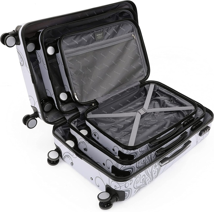 Image du produit Beibye Valise de voyage Butterfly, lot de 4(XL+L+M+S) (115 l, Bagage à main (jusqu'à 50l), M (50 - 90l), L (90 - 115l), XL (à partir de 115l))