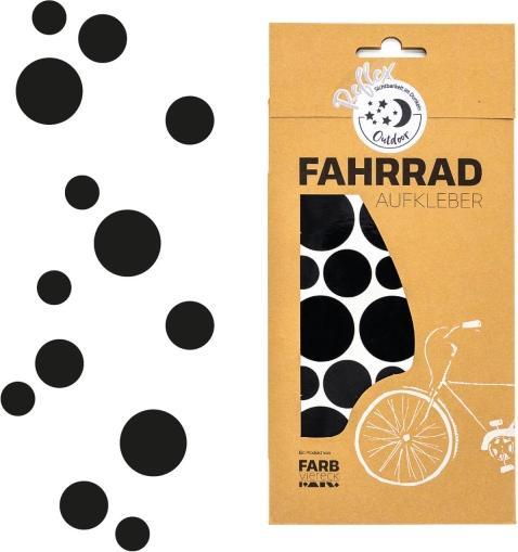 Farbviereck Reflektierende Kreise schwarz Motive Aufkleber / Sticker (32 Sticker)