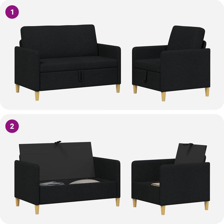 Produktbild vidaXL Sofa Set (1-Sitzer, 2-Sitzer)