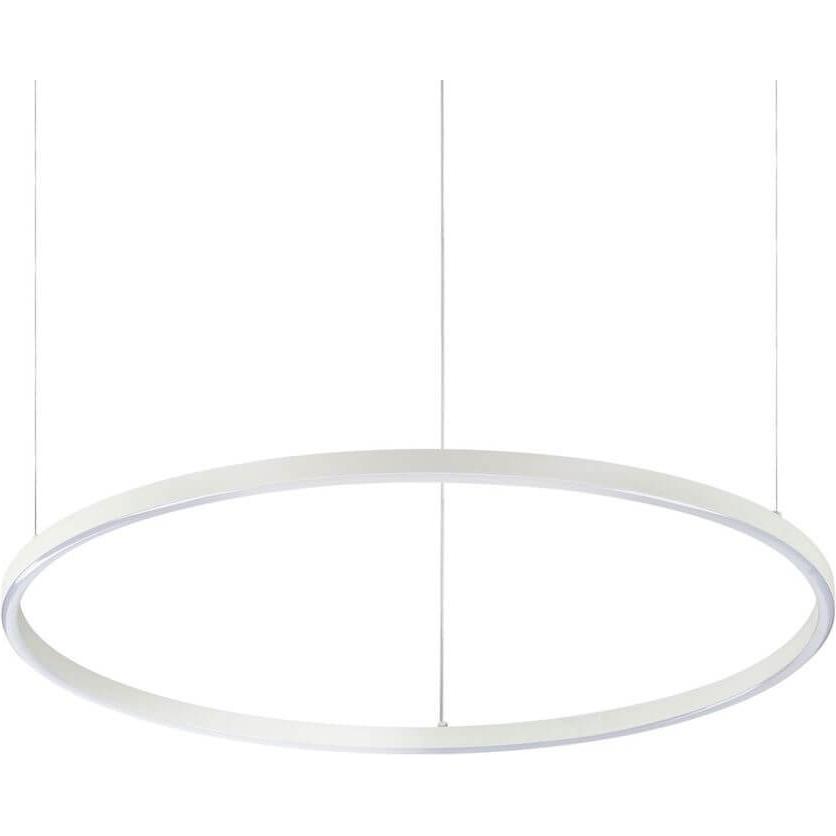 Ideal lux, Pendelleuchte, ORACLE SLIM LED Pendelleuchte 38W ⌀700mm Weiss warmweiss 229485 (4300 lm)